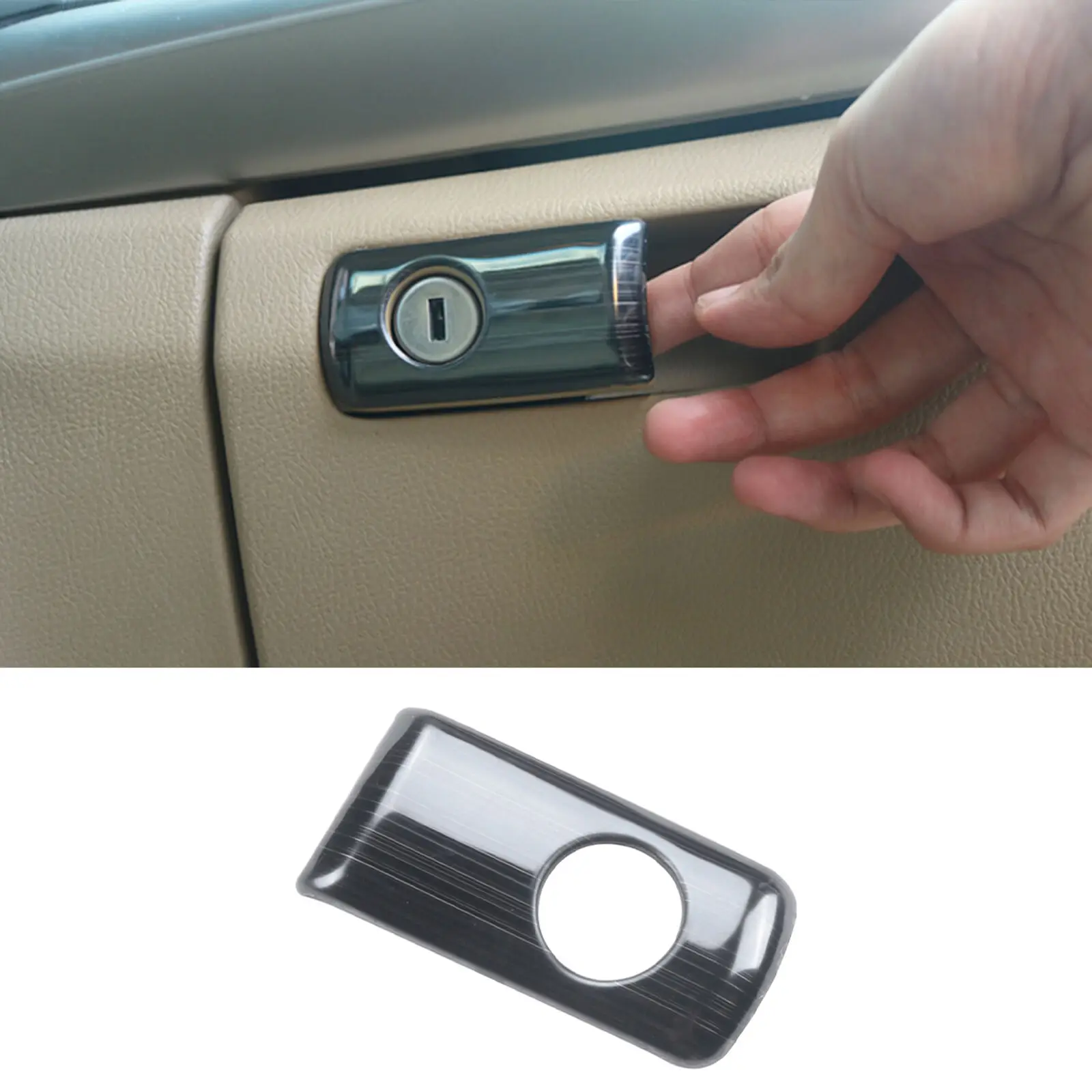 

FOR Honda Accord 8th 2008-2012 Black steel Co-pilot storage box handle trim 1pcs