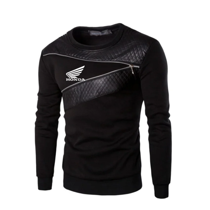 

Honda Car Printed Letters 2021 Spring New Men's Sports Comfortable Round Neck Patchwork All-Match Casual Hip-Hop Fitness Top