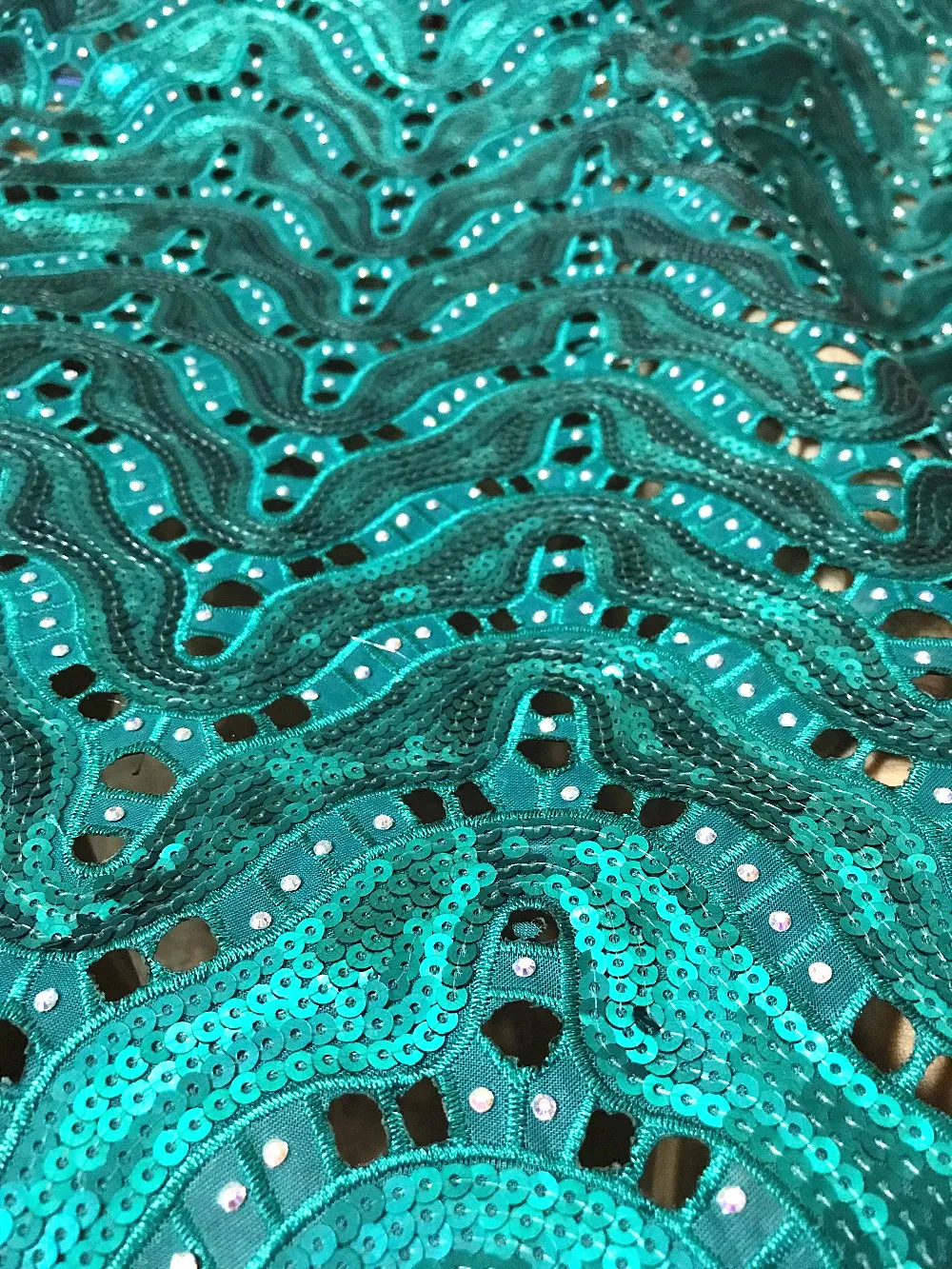 Африканская кружевная ткань ручной работы из органзы с блестками и камнями 2020