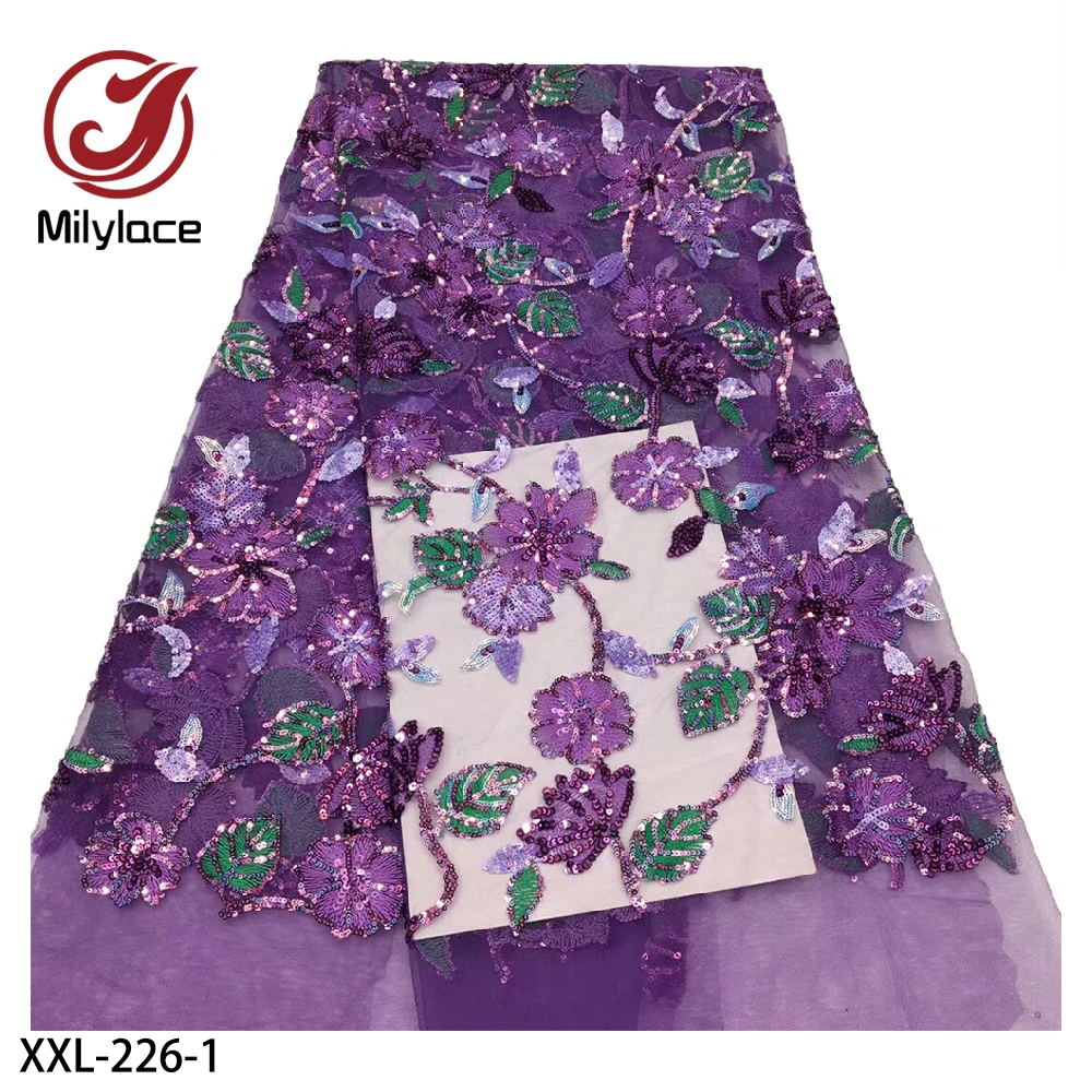 Модная кружевная ткань с блестками Высококачественная африканская сетчатая