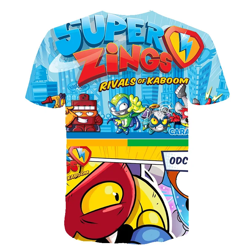 

New Super Zings T Shirt Kids Toddler Anime Game Streetwear Short Sleeve Children Superzings Tshirt Children Xxx Girls Boy Tops