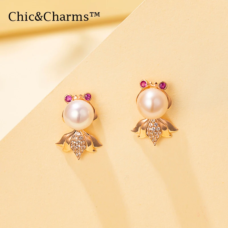 Шикарные и очаровательные серьги 9K &amp 14K с настоящим цветным драгоценным камнем