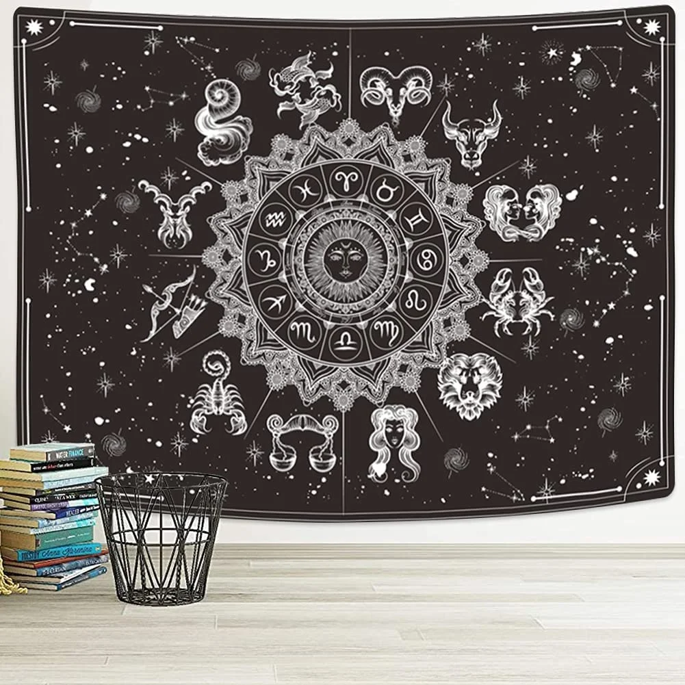 

Новый гобелен с изображением звездного неба, настенный гобелен с рисунком планеты в стиле Триппи, гобелен с психоделическим галактическим ...