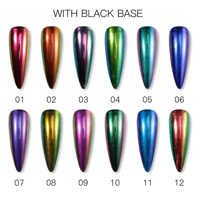 Порошок ROSALIND Shine Aurora для дизайна ногтей блестящий цветной пигмент пыль украшение