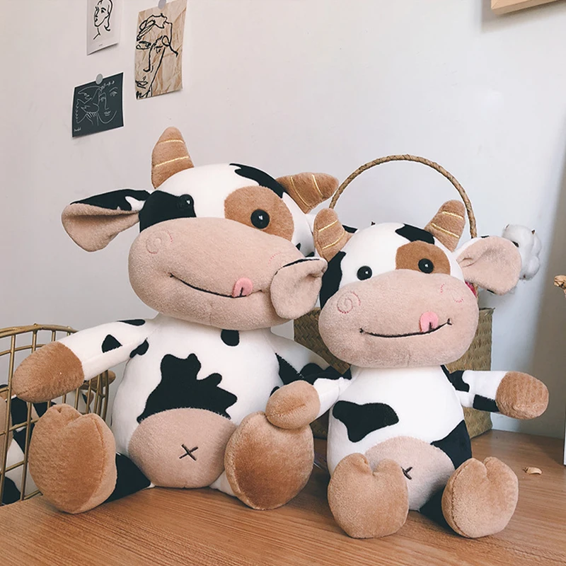 

25/35 см Kawaii мягкие игрушки, животные, корова, плюшевые куклы, милая корова, мягкие плюшевые куклы для сна для девочек, детские игрушки, подарок ...
