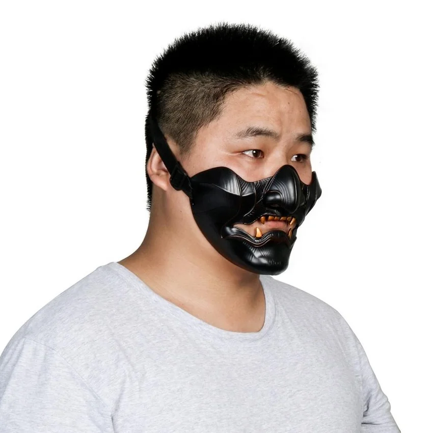 Takerlam маска призрака на Хэллоуин японская самурая пражна Регулируемая Смола