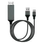 Кабель типа C 2 м, адаптер для телефона Android к ТВ, USB C HDTV, видеосвязка для Dell, ASUS, Samsung S21, S20, S9, S10 Plus, Note 20, Huawei