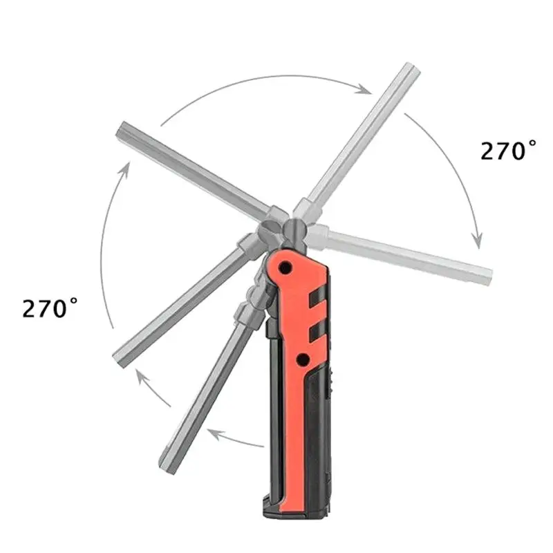 

Super Bright COB LED Working Light With Magnetic Base & Hook USB Rechargeable Dimmable Flashlight