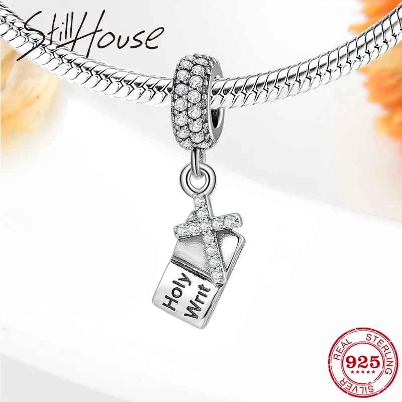 Подлинное 925 пробы Серебряное святое кольцо с крестиком прозрачные CZ Изящные