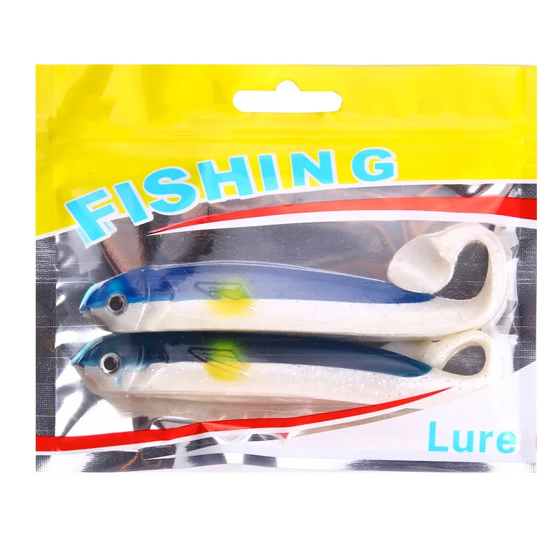 

2Pcs/lot 150mm Soft Baits Shad Soft Lure For Fishing Lure Bait Tuna Smell Perch Catfish Jig Carp Rubber Jingging Wobblers Fish