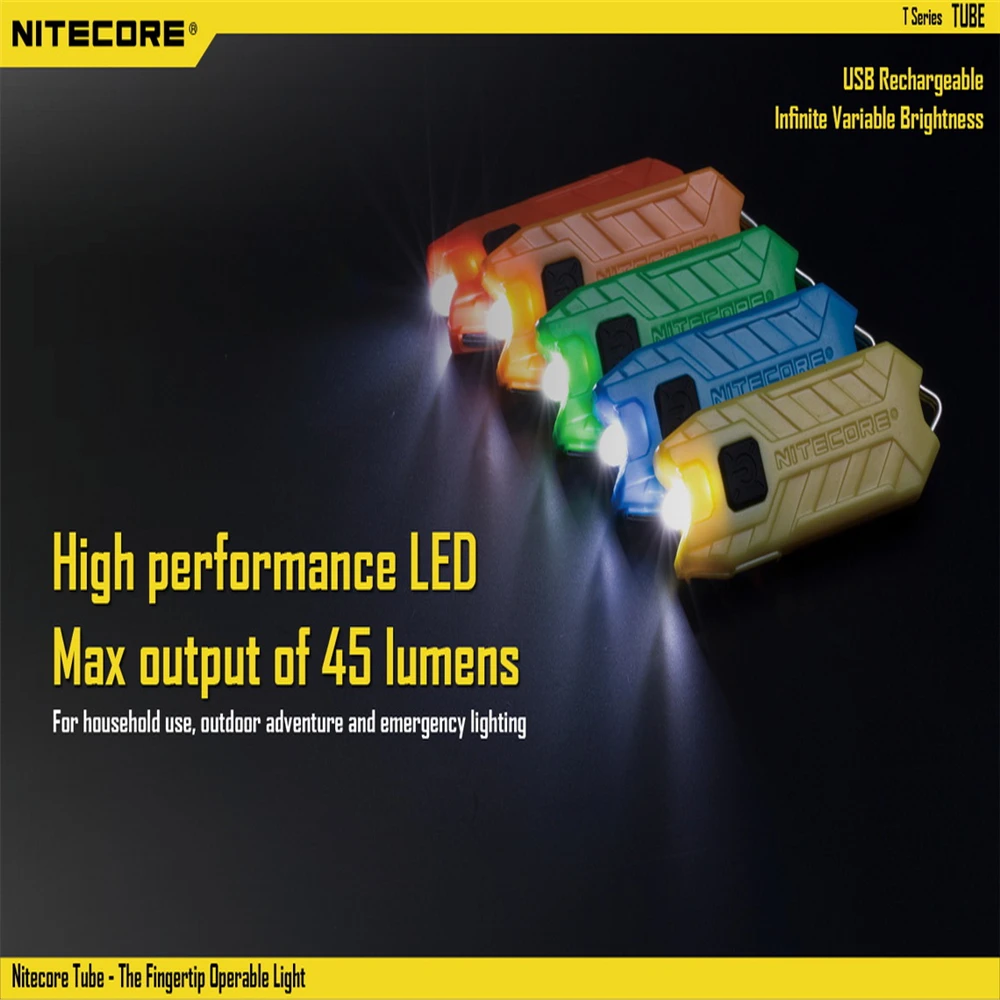 NITECORE вспышка светильник трубки v2.0Portable Вес USB Перезаряжаемые EDC эксклюзивная