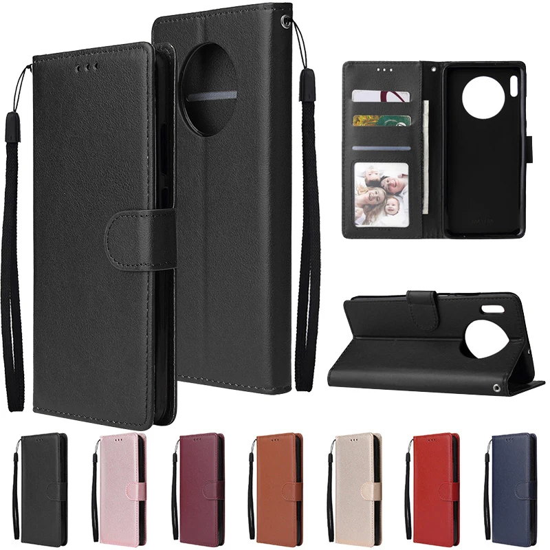 Кожаный чехол книжка для Huawei P8 P9 P10 P20 P30 Lite Pro P Smart 2019 Plus бумажник Mate 20 30