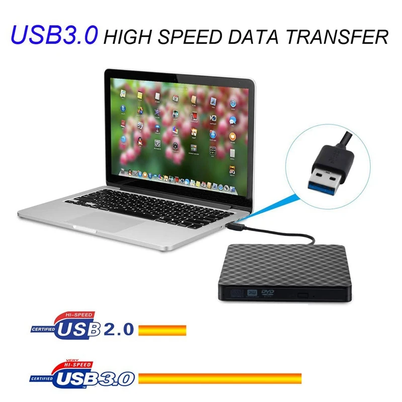 Внешний USB BluRay Drive Bluray BD CD DVD плеер 3D 3 0 Type C горелка для ноутбука Настольный Mac OS Windows