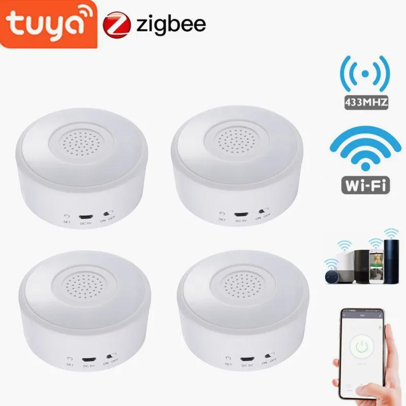

Tuya WIFI Smart Sound And Light Alarm Horn Siren Alarm Wireless Passive Motion Detector Security Burglar Alarm Sensor Smart Home