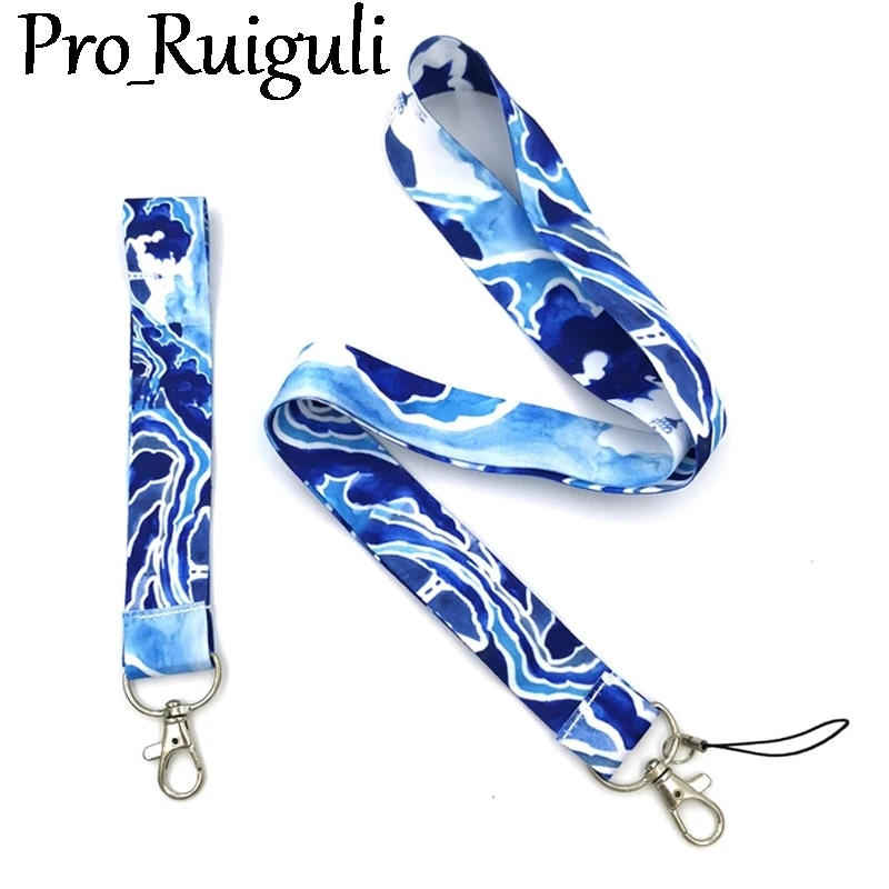 30 шт. Япония Хокусай волны ручной браслет цепочка для ключей ремешки