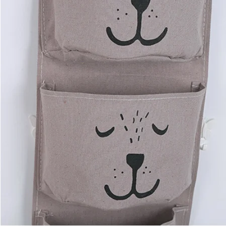 Симпатичная настенная сумка для хранения с 3 карманами органайзер детской