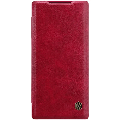 Красный Чехол для samsung Note 10 Plus Nillkin QIN защитный флип-чехол кожаный чехол для samsung Galaxy Note 10/Note 10+ 5G - Цвет: Красный