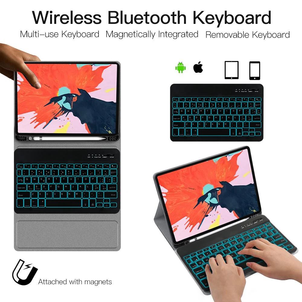 Чехол для iPad Pro 11 2020 с итальянской клавиатурой и держателем карандашей чехол