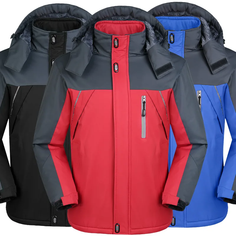 Куртка-дождевик Для Мужчин's WO мужчин из бархата больших размеров для видов