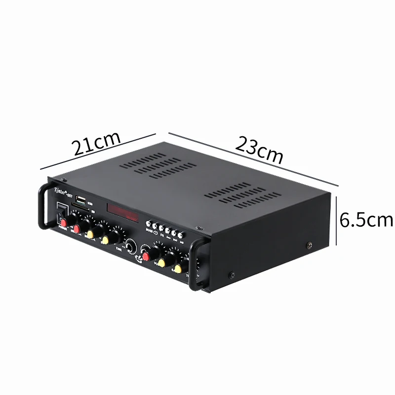 Kinter 007 усилитель звука аудио для динамика 30 Вт* 2CH AC источник питания DC12V Поддержка bluetooth 4,2 USB TF вход FM металлический корпус