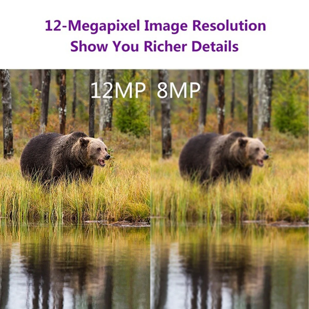 

12MP 1080P Trail Camera Hunting Game Camera Wildlife Scouting Camera with PIR Sensor 65ft Infrared Night Vision IP56 Waterproof