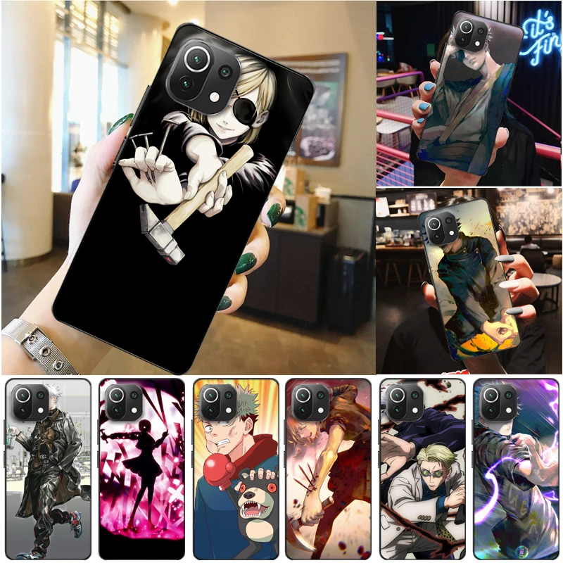 

Jujutsu Kaisen Yuji Itadori Sukuna Satoru Gojo Fushiguro Megumi Phone Case For Xiaomi 11 Lite Pro Cases Funda Coque Back Cover