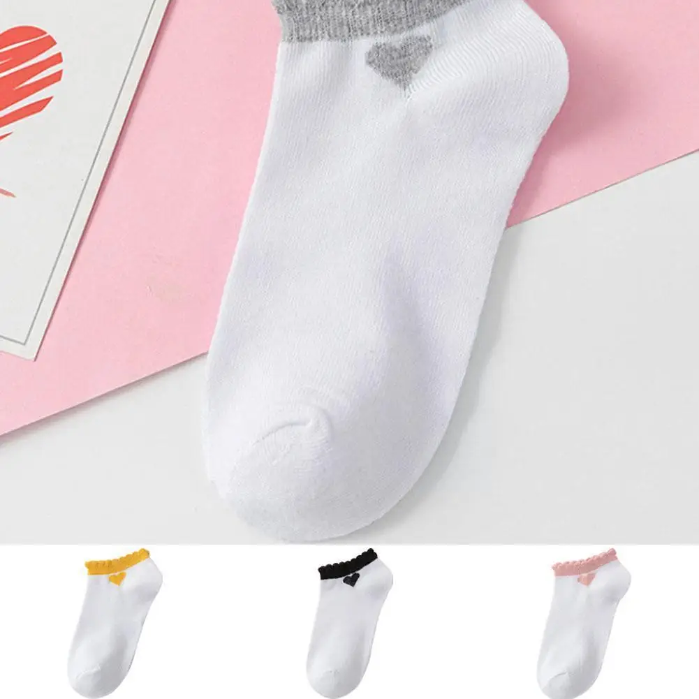 

2021 Fashion Korean Color Short Socks Ankle Socks Summer Thin Breathable Women Boat Socks Spring Q5D2
