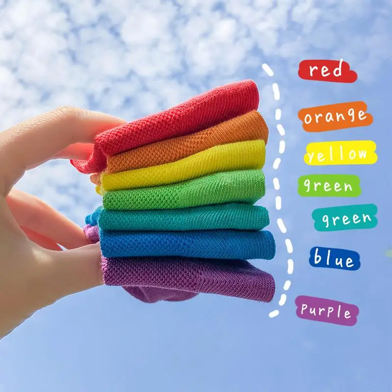 4 пары Детские винтажные Носки ярких цветов для мальчиков и девочек шикарные