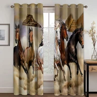 home living room shading decorative curtain home textile decoration bedroom curtains horse pattern 3d printing