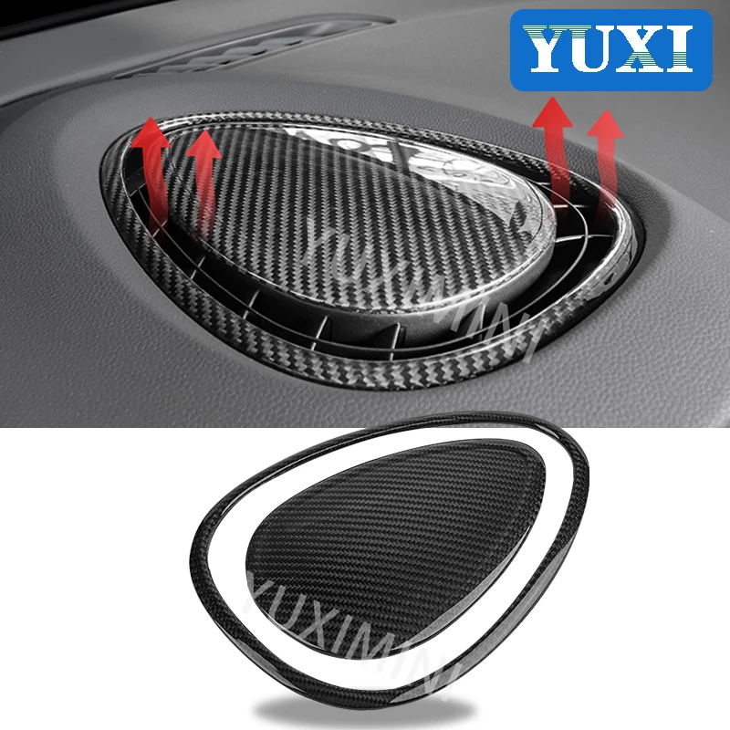 

For BMW MINI ONE Cooper JCW F55 F56 F57 Car Central Control Dashboard Air Outlet Carbon Fiber Decorative Shell Interior Stickers