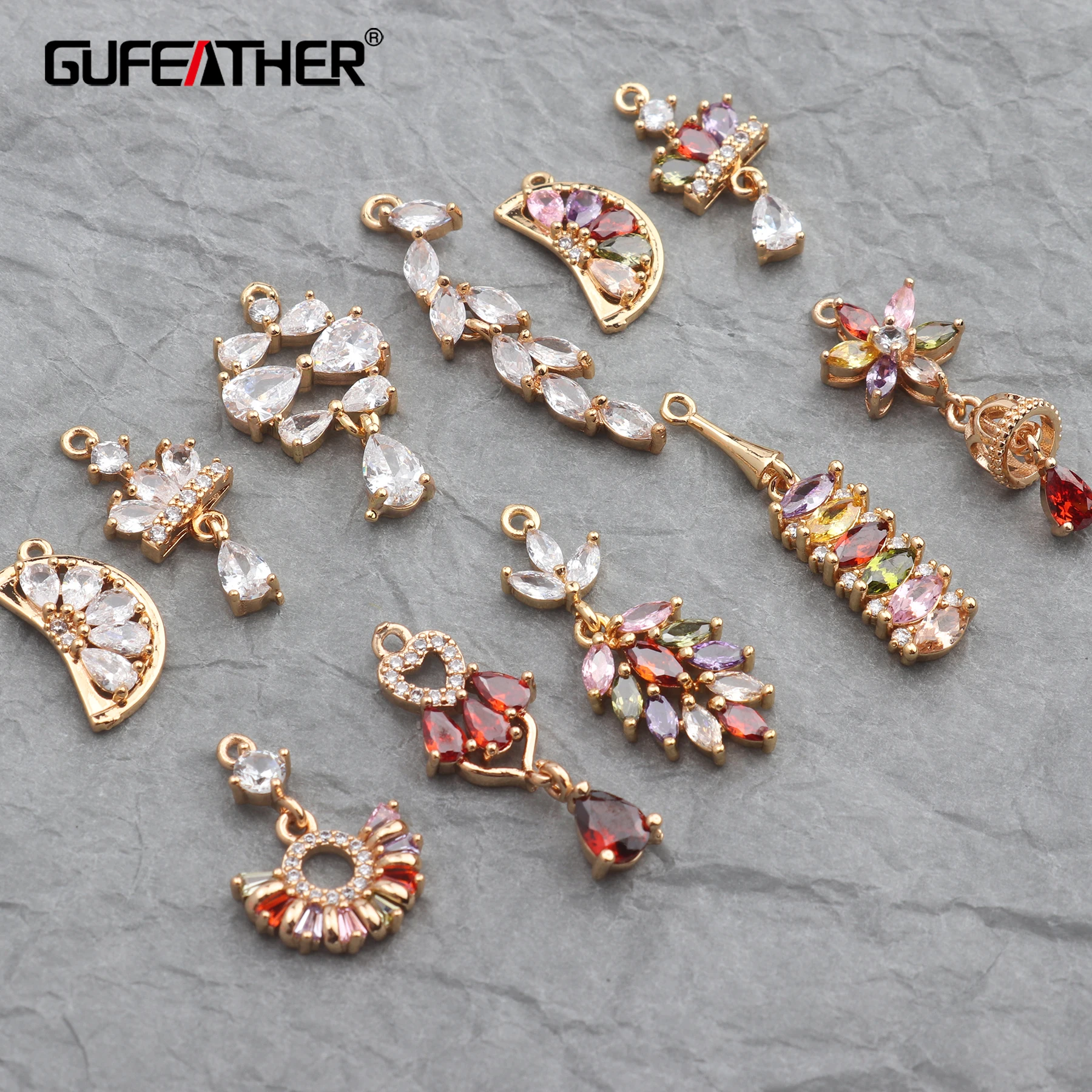 GUFEATHER M457 ювелирные аксессуары 18k позолота 0 3 микрон diy Циркон Подвеска серьги для