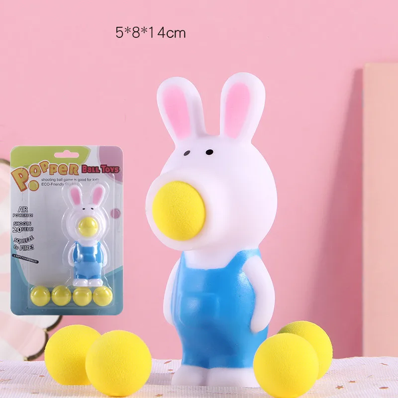 rabbit Новинка креативное регулирование силы животные катапульта Сжимаемый мячик безопасность забавные антистресс игрушки для взрослых Детский эва мяч игрушки - Цвет: rabbit