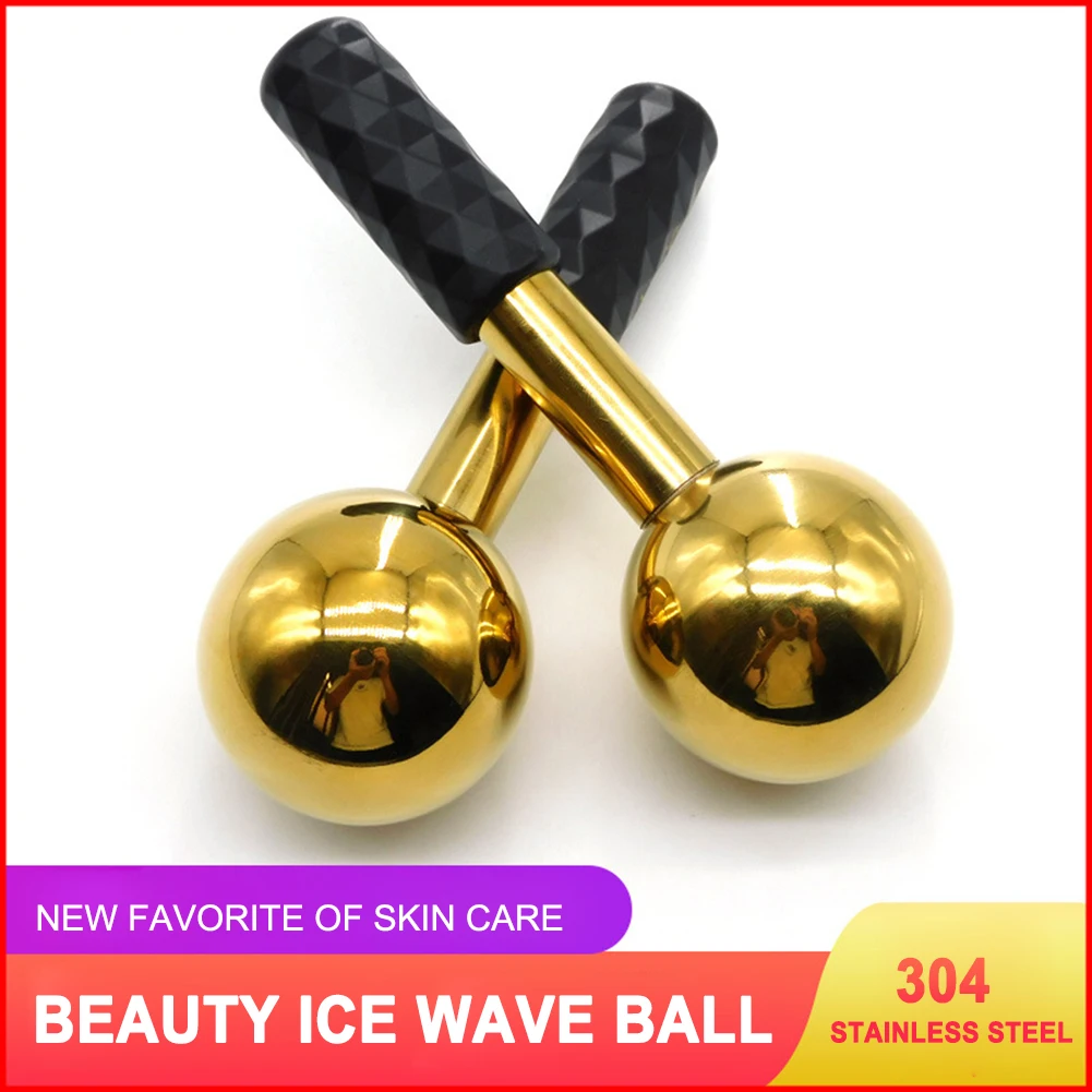 

Durable Facial Ice Globe Rollers Stainless Steel Body Face Lift Cold Ball Face Lift Skin Care Home Spa Facial Roller