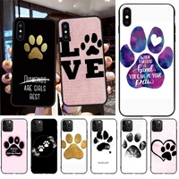 penghuwan best friends dog paw tpu soft silicone phone case cover for iphone 11 pro xs max 8 7 6 6s plus x 5s se xr case
