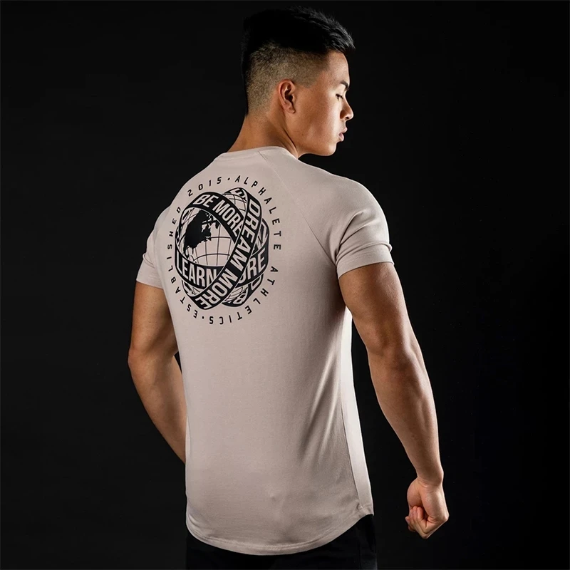 

Men Fitness T Shirt Men Fashion 3XL Tshirt Summer Gyms Short Sleeve T-shirt Cotton Casual Clothing Tops