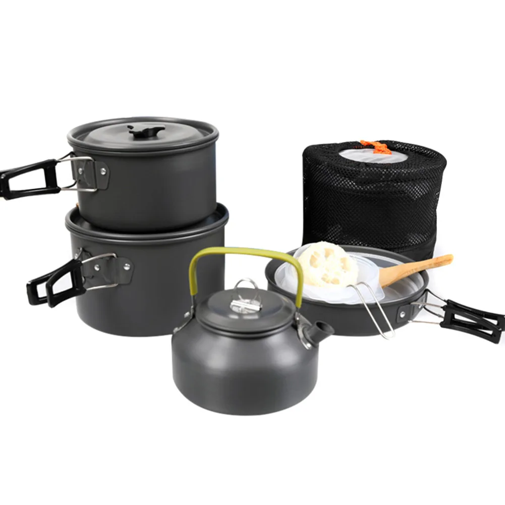 

Camping Cookware Kit Lightweight Backpacking Cooking Set Picnic Pots and Pans for Camping Backpacking Outdoor Cookware