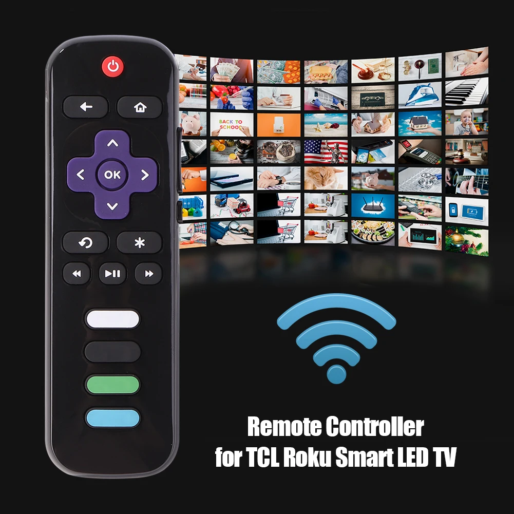 Remote Control Switch for TCL Roku Smart LED TVWireless Replacement Controller with Side Buttons | Электроника