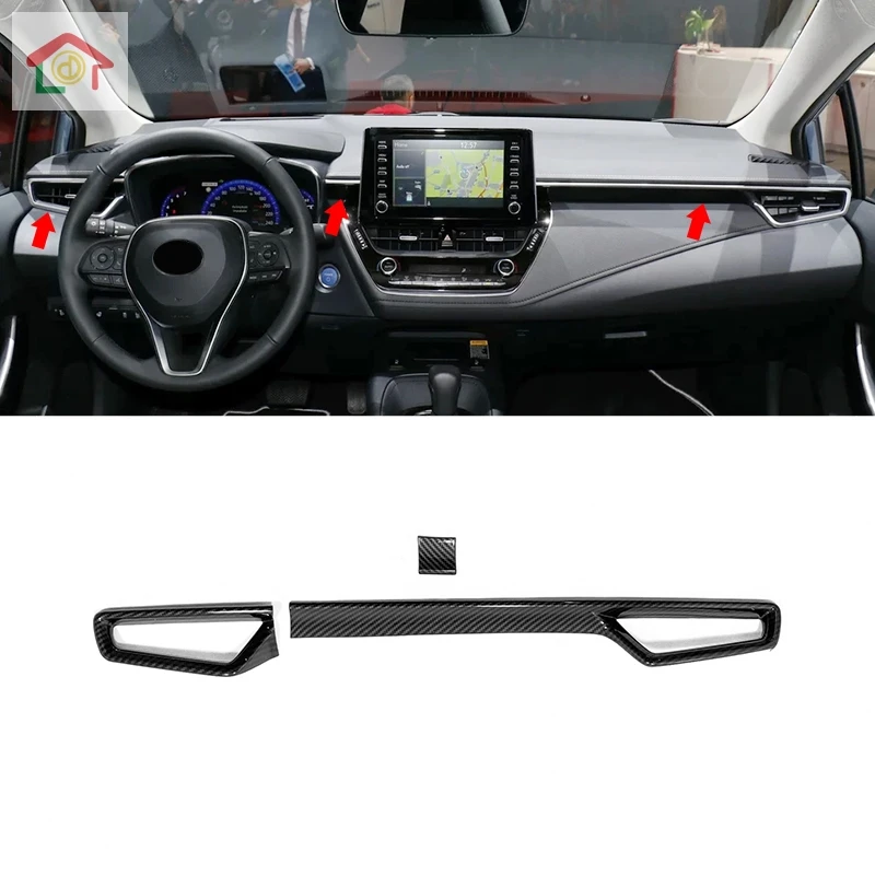 

For Toyota corolla E210 Sedan 2019 2020 accessories Car Console air outlet Decoration Strip cover trim Car styling