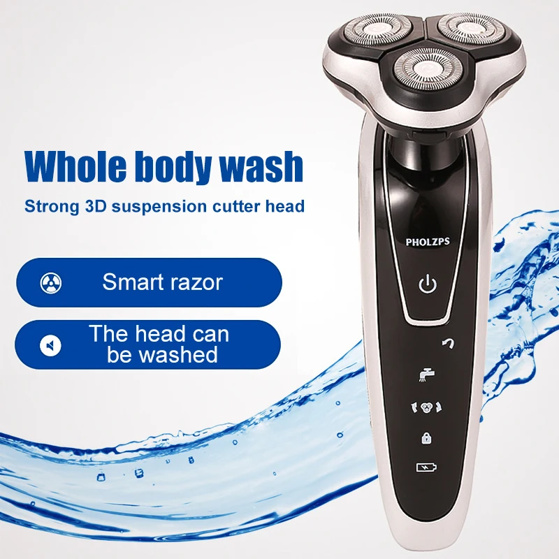 Водонепроницаемый 4D мужской электробритва влажная сухая электрическая бритва