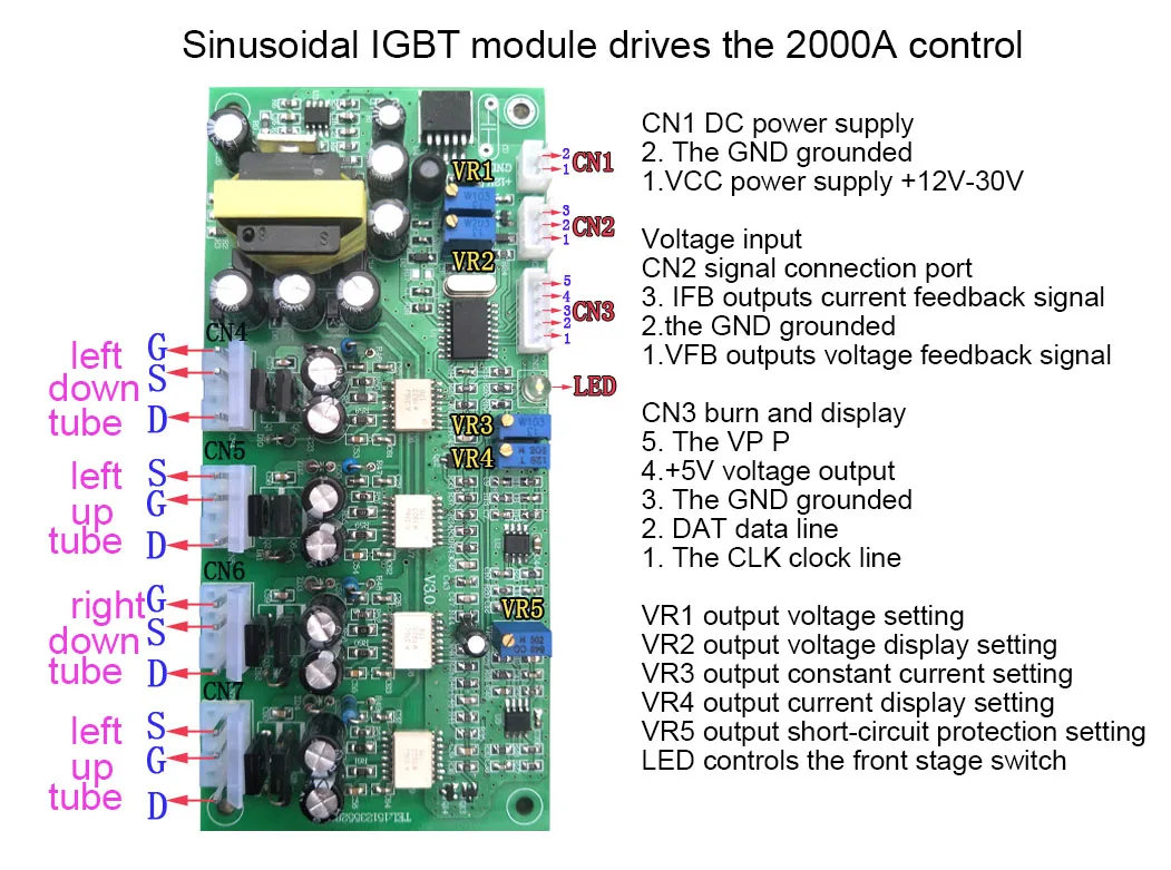 Индивидуальная Синусоидальная волна высокой мощности IGBT модуль управления 2000A