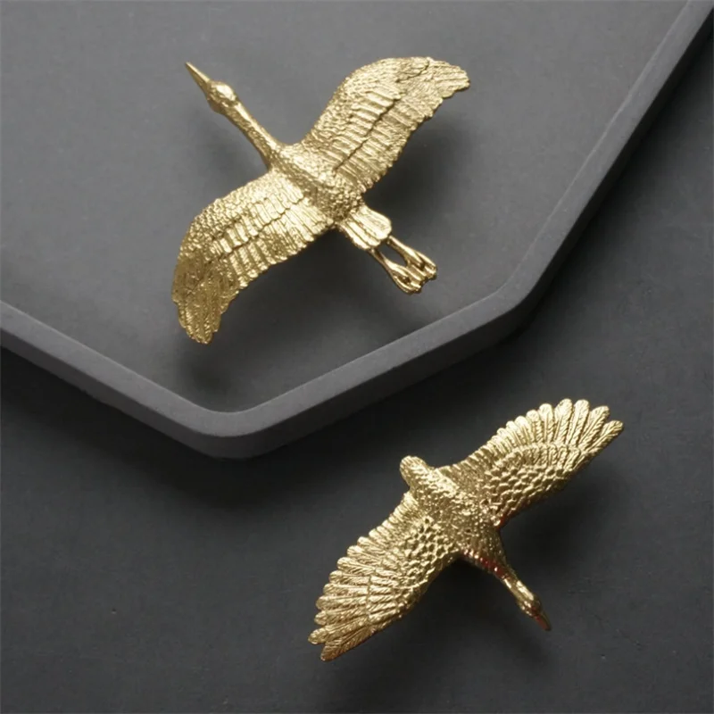 Ручка для ящика LCH в скандинавском стиле латунная ручка форме дикой гусины с