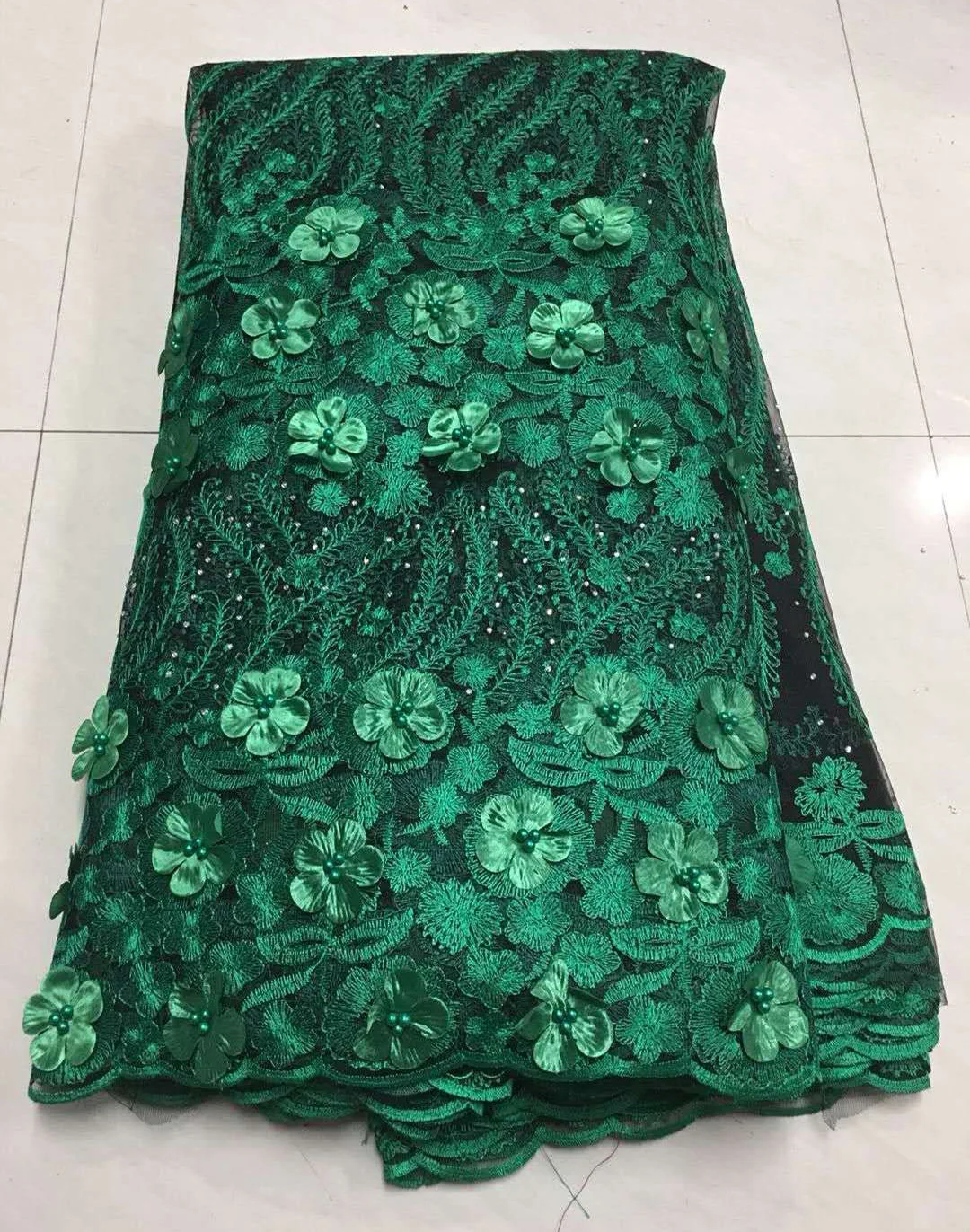 Африканская кружевная ткань 2019 высокого качества 3D Цветочная с красивой