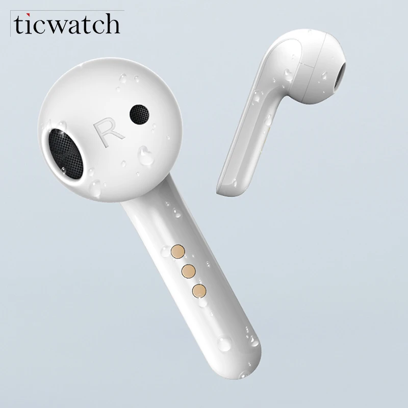 [AI Qualcomm QCC3026] ticwatch TicPods 2 TWS наушники Bluetooth 5 0 IPX4 водонепроницаемый и устойчивый к