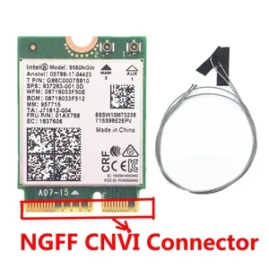Двухдиапазонный беспроводной AC 9560 для Intel 9560NGW 802.11ac NGFF CNVI 2,4G5G 2x2 WiFi карта подходит для Bluetooth 5,0 + антенны
