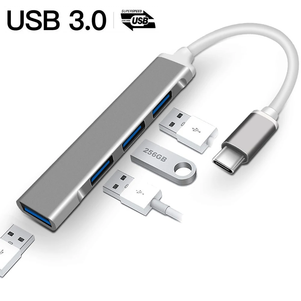 USB C HUB 3.0 Splitter Thunderbolt 3 USB-C Adapter OTG for Macbook Pro 13 15 Air HUAWEI Matebook | Компьютеры и офис