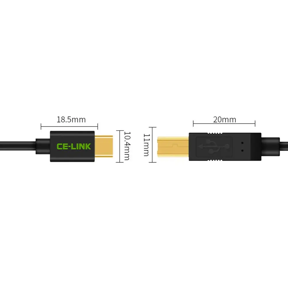 Type C мужской разъем для USB 2 0 B Тип Мужской кабель передачи данных адаптер принтер