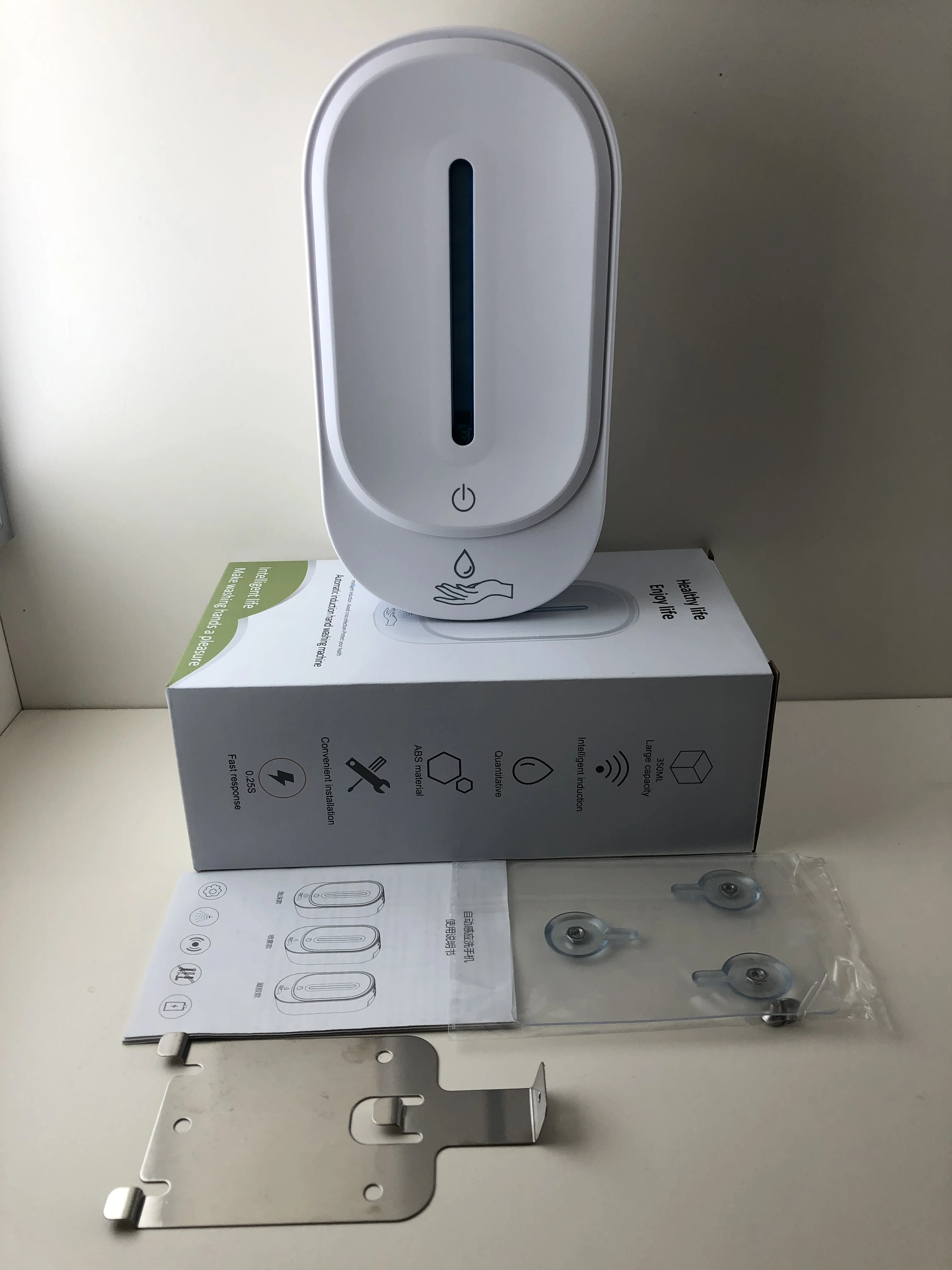 

350Mltouchless Dispenser Touch Gratis Motion Smart Sensor Gel/Vloeibare Handzeep Dispenser Voor Commercile Wall Mount Despenser