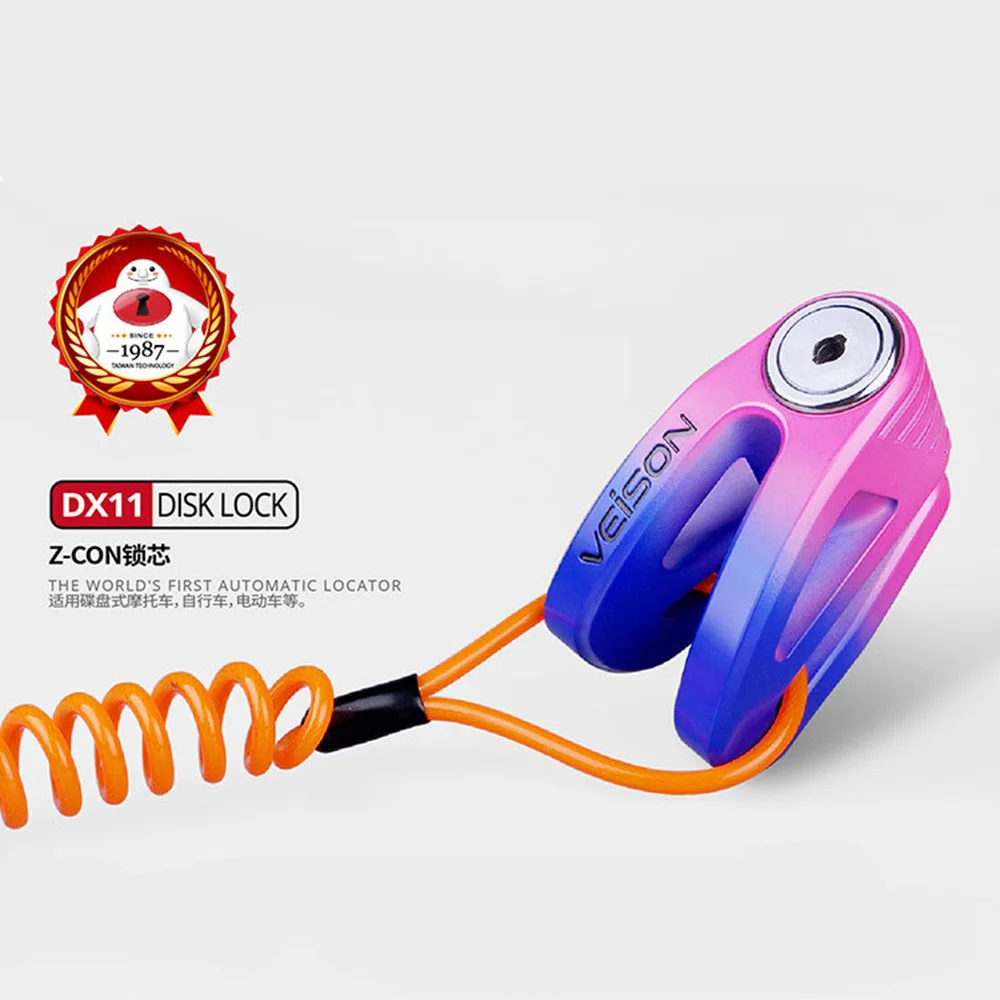 VEISON Motorcycle Lock Colorful Moto Theft Pretection Brake Alloy Motorbike Locks Waterproof | Автомобили и мотоциклы