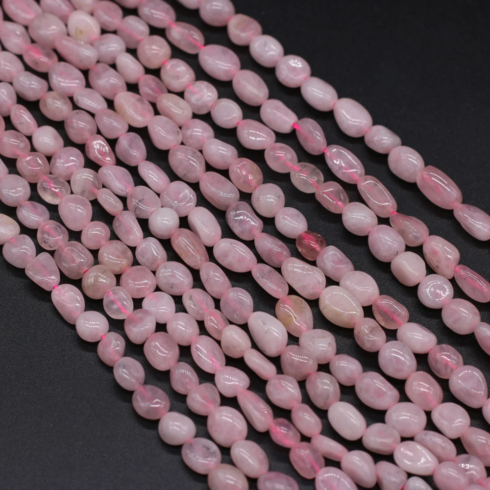 

Wholesale Irregular Gravel 6-8mm Natural Madagascar Rose Stone Quartz Beads for Jewelry Making DIY Bracelet Necklace Strand 14''
