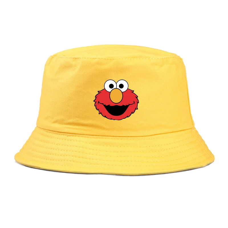 С героями Улица Сезам elom Для мужчин женщин ведро Шапки Япония Корея уличный стиль